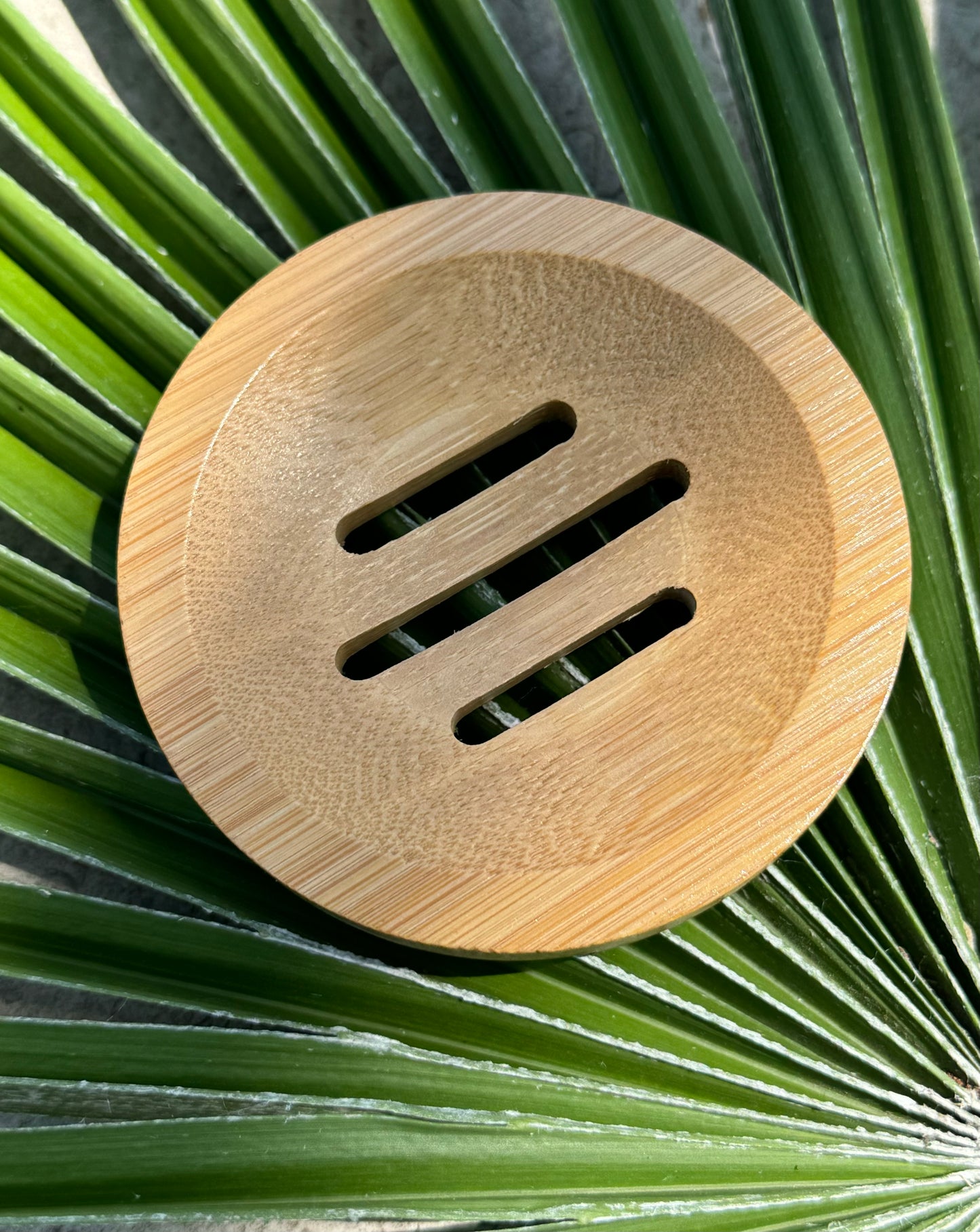 Bamboo Soap Saver Dish - round