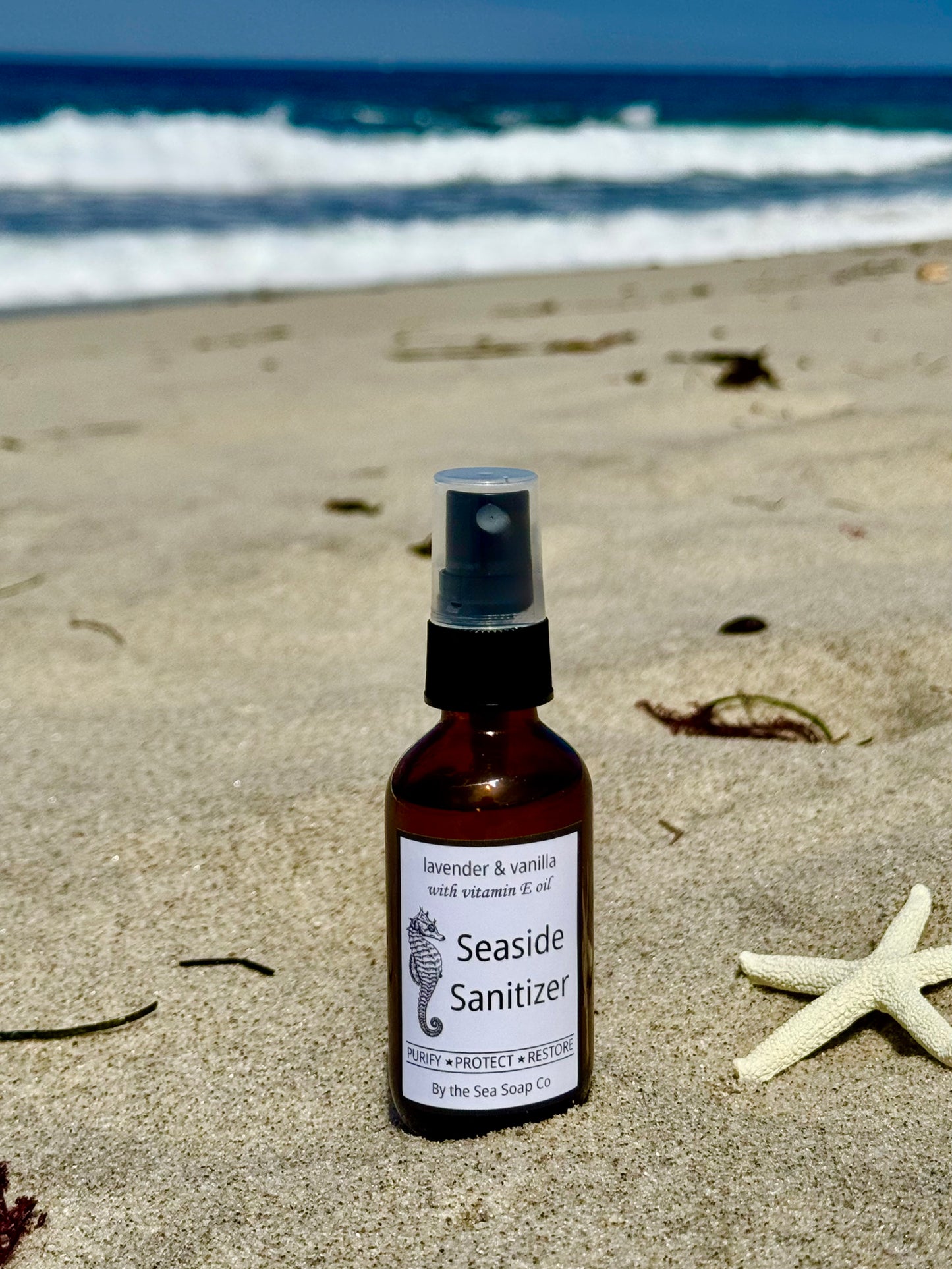 Seaside Sanitizer - lavender & vanilla with vitamin E oil